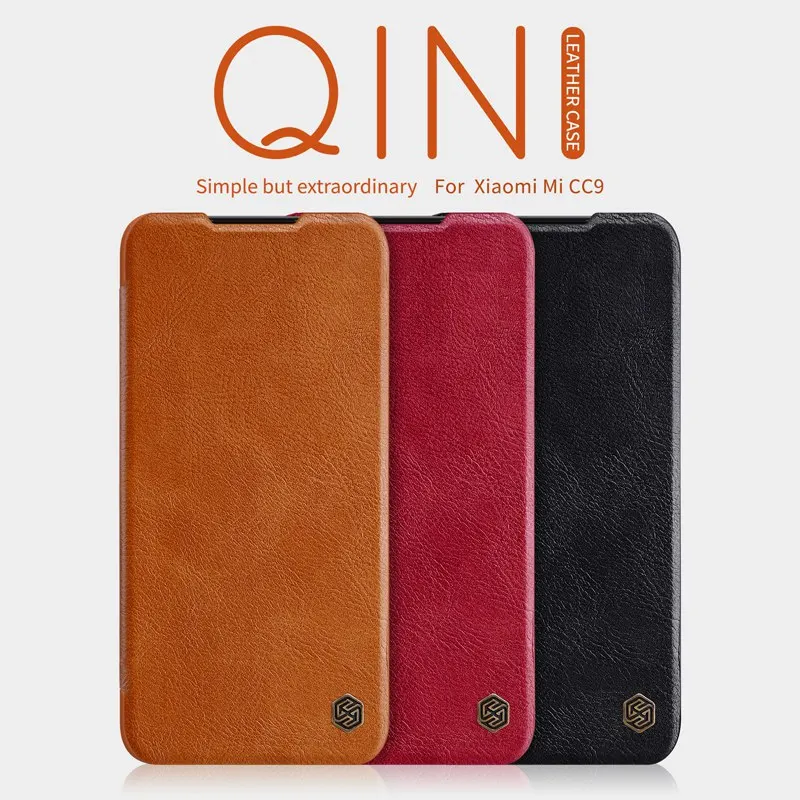 

for Xiaomi Mi 9 Lite case flip cover, Nillkin PU leather case for Xiaomi Mi 9 Lite luxury vintage wallet folding book coque on