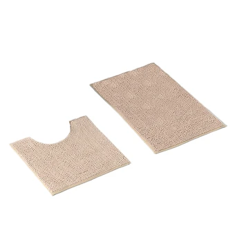 

Bathroom 2Pcs/Set Bathroom Mat Set Floor Rugs Cushion Toilet Seat Cover Bath Mat For Home Decoration Coffee
