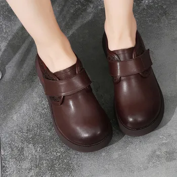 

Women shoes 2020 spring new retro fashion casual small leather shoes women leather comfortable thick bottom non-slip women shoes