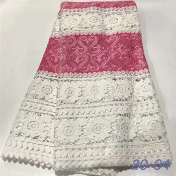 

African Lace Fabrics 2020 High Quality Nigerian Cord Guipure Lace Fabric Bride French Net tulle Lace Fabric 03