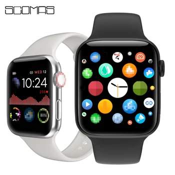 

SCOMAS IWO Smart Watch W68 44mm 1.54"HD Full Touch Screen Heart Rate Blood Pressure Monitor Sport Smartwatch For iOS Android