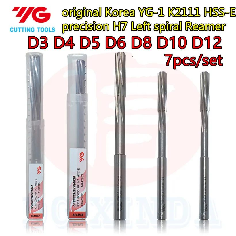 D3 D4 D5 D6 D8 D10 D12 7pcs/set Yg1 K2111 Hsse Precision H7 Left