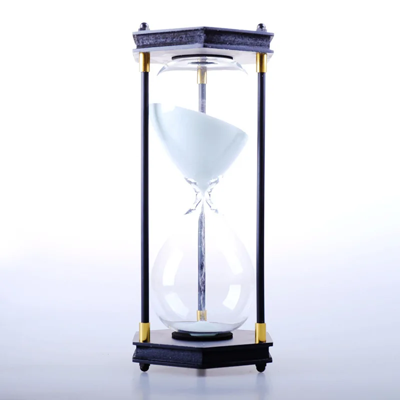SL006 30 Minute Glass Hourglass Timer Creative Hexagon Nut Three Column | Инструменты
