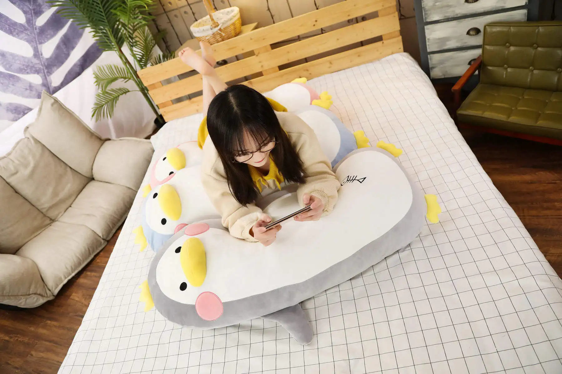 45-100CM Soft Big Penguin Plush Toys Stuffed Cartoon Animal Doll Sleep Pillow Fashion Toy for Kids Baby Lovely Christmas Gifts