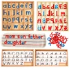 Children Montessori Activity Alphabet Box Language Toy Printed ABC Card Red Blue Letters Open Ended Educational Toy Teacher Aids 1