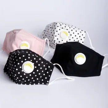 

high quality breathable dot 100% Cotton anti dust Mouth Face Mask PM2.5 (4 masks and 12 pieces Filters)