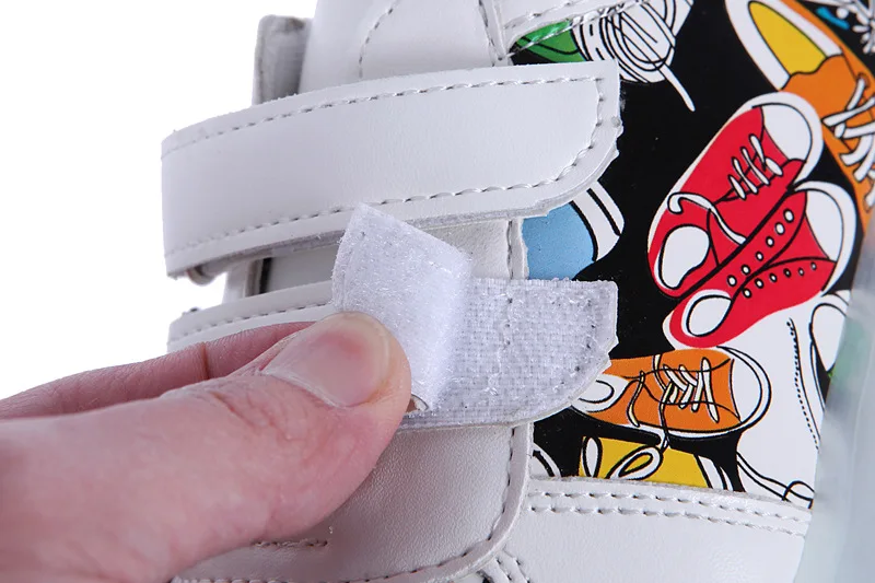 Size 25-35 LED Shoes for Kids Girls Boys USB Charge Glowing Lighted Shoes Kids Shoes with Lights Luminous Sneakers for Children