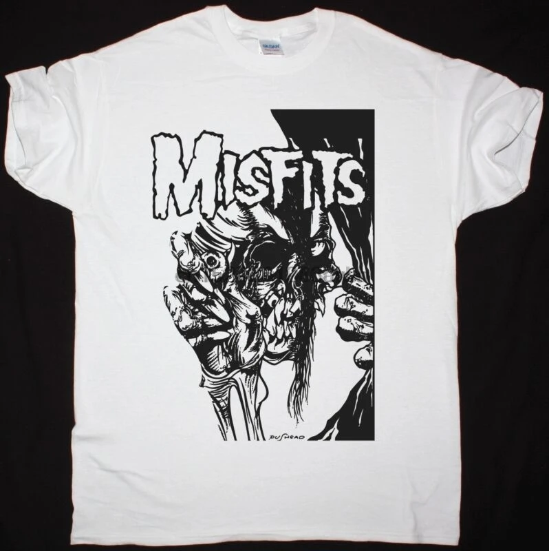 MISFITS PUSHEAD белая футболка GLEN DANZIG HORROR PUNK SAMHAIN BLITZKID CALABRESE | Мужская одежда