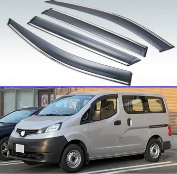 

For Nissan NV200 2009-2019 Plastic Exterior Visor Vent Shades Window Sun Rain Guard Deflector 4pcs