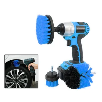 

Set Head Hard Bristle Car Nylon Tools For cordless drill Tyre Paint Blue
