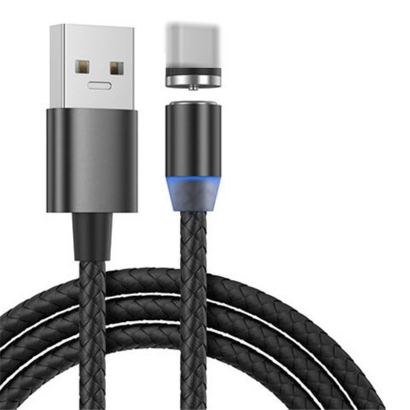 ตัวเลือกสินค้า USB C สายเคเบิล Fast Charge 3A Micro USB ประเภท C 360แม่เหล็ก Fast Charger สำหรับ iPhone Samsung Android โทรศัพท์มือถือโทรศัพท์สาย