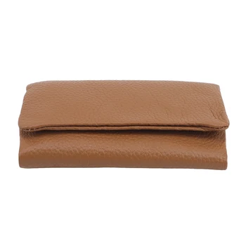 

Universal Car Key Case Tri-fold Key Wallet/Holder [Full-grain Leather] 6 Hooks & 2 Card Slot Car-Styling Accessories