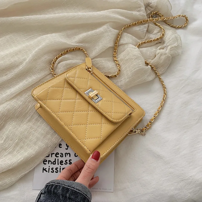 

New Arrival Bag WOMEN'S Bag New Style 2020 Summer Hipster Shoulder Chain Bag Fashion Shoulder bai da xiao Square Bag
