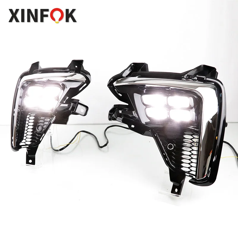 

2pcs LED DRL Daytime Running Light for Kia K3 Forte Cerato 2019 2020 Fog Lamp with Turn Signal