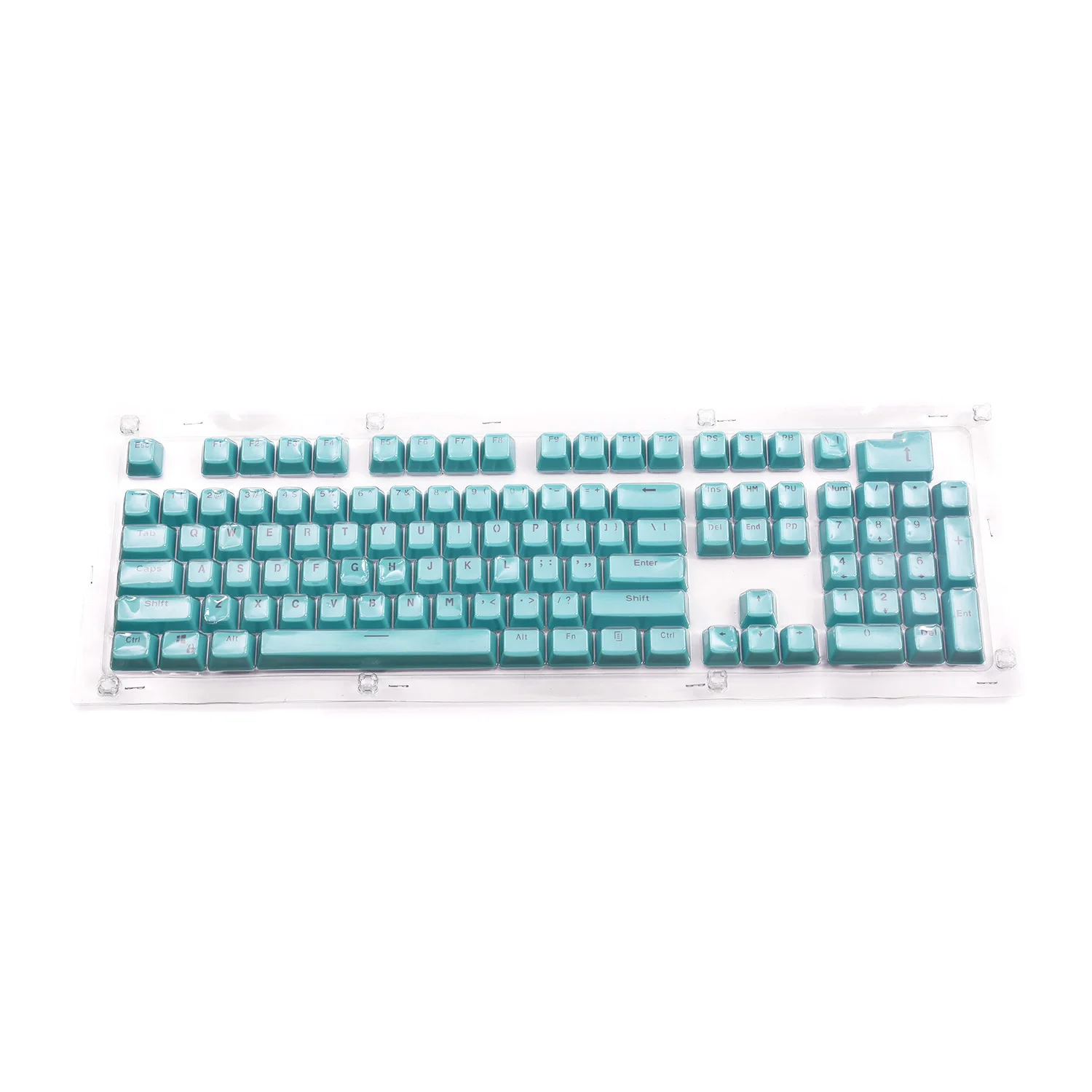 Полупрозрачные колпачки для ключей PBT с 104 клавишами подсветкой двойным зажимом