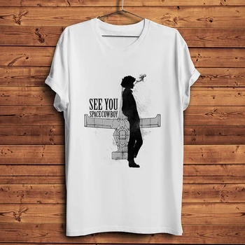 

Cowboy Bebop space Hunter funny anime tshirt men new white short sleeve homme casual t shirt unisex Japan manga streetwear tee