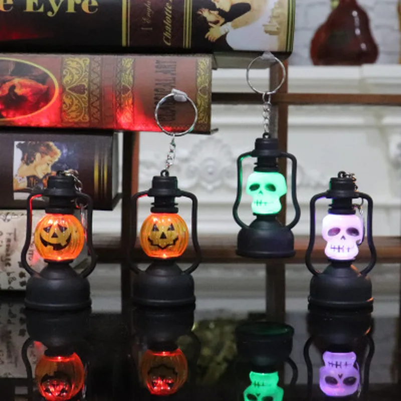 

1Pcs Halloween Lantern Lamp Mini Funny LED Colorful Halloween Lantern Lamp Portable Hanging Night Light Halloween Gift Wholesale