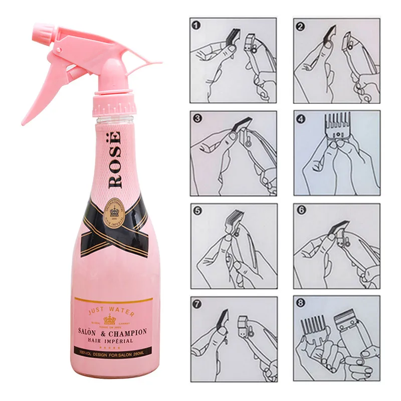 280ml Plastic Hair Spray Bottle Salon Water Spray Bottle Hair