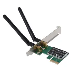 PCI-E 300 Мбит/с беспроводная сетевая карта PCI Express WiFi WLAN карта адаптер с антеннами для ПК Компьютерные аксессуары ПК