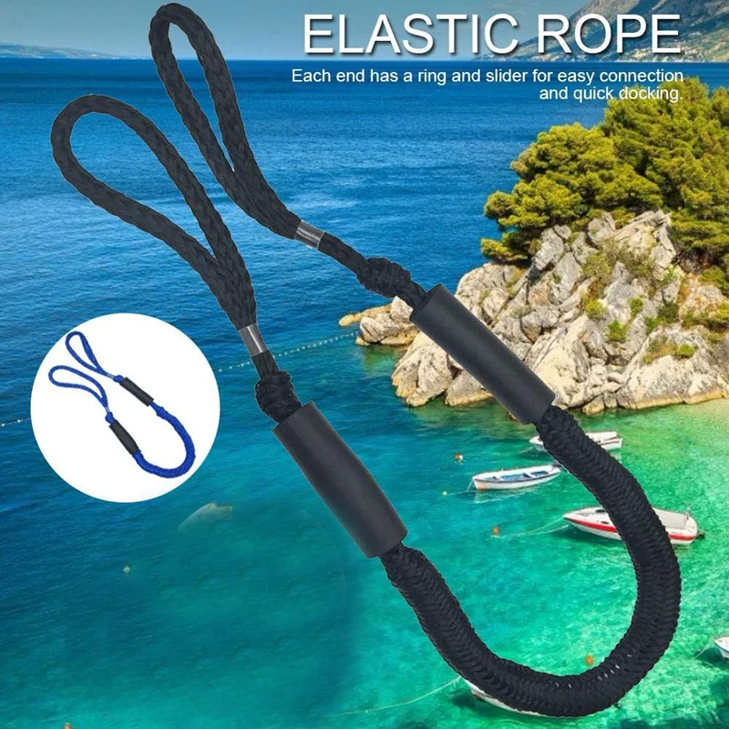 ABUO-Bungee Dock линии швартовки канат банджи шнуры каждый конец имеет кольцо и слайдер для легкого соединения и быстрой стыковки для лодки J