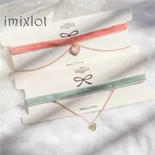 Мода готический красный бархат чокер Со стразы в форме сердца пряжки талисманы воротник нагрудник ожерелья для женщин подарок