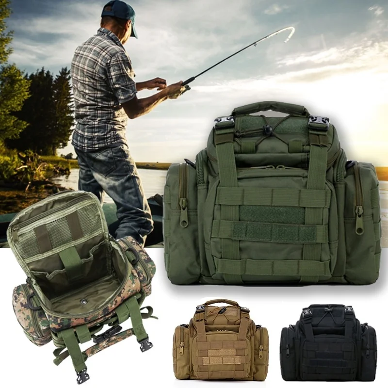 

Outdoor Waist Multifunctional Large Capacity Canvas Waterproof Carp 15-20L Fishing Lure Box Tackle Bags Tactical Package