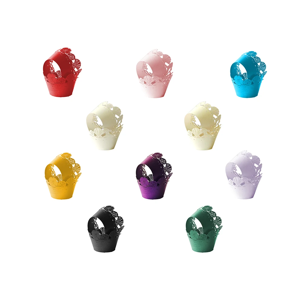 12 шт полые формы короны Лазерная резка Кекс ребенок день рождения праздник