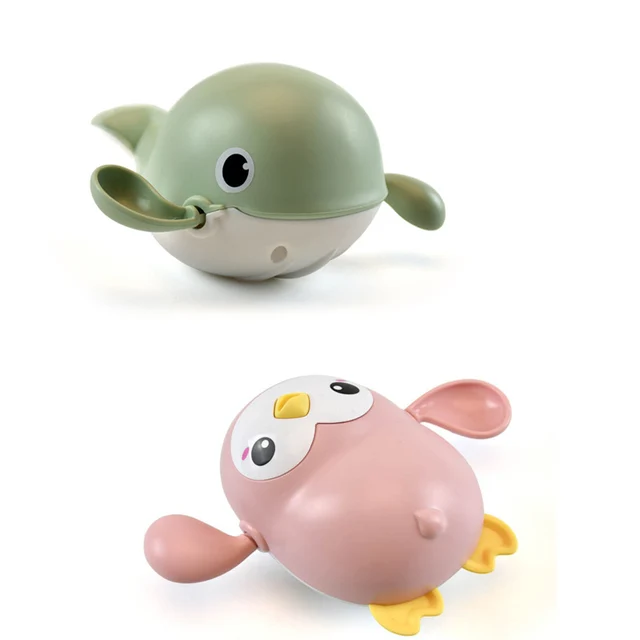 New Baby Bath Toys Cartoon Kids Learning Cognition Cute Animal Swimming Frogs Tortoise Crab Classic Baby Water Toy For Children 2