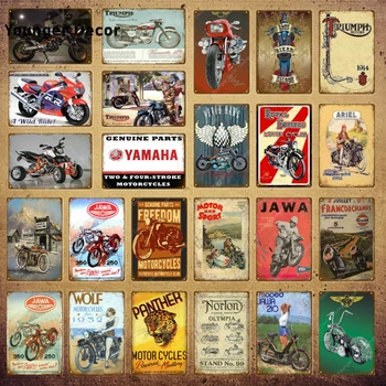 

20*30cm Vintage Retro Motorcycles Metal Signs Motor Bikes Motorbike Plate Wall Poster Bar Club Pub Home Garage Decor YI-184
