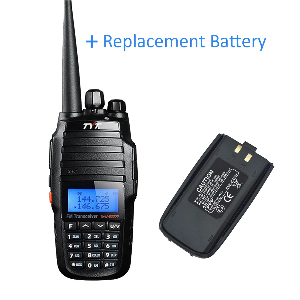 TYT TH-UV8000D рация 10 км VHF 136-174 МГц UHF 400-520 МГц двухдиапазонный портативный радиолюбительский fm-приемопередатчик двухстороннее радио - Цвет: Add Battery