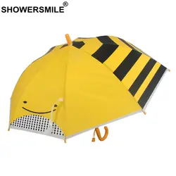 SHOWERSMILE зонтик для детей Yelow Bees Детский прозрачный зонт автоматический с длинной ручкой от солнца и дождя брендовый детский зонтик