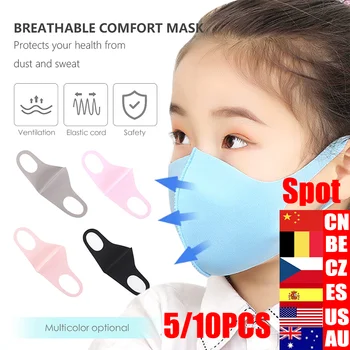 

3/5pcs PM2.5 Washable Mouth Mask Children Mask Nose Filter Face Respirator