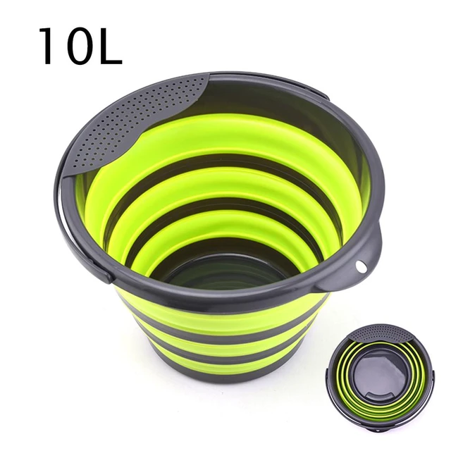 5/10L Folding Bucket Collapsible Basin Portable Foldable Basins Car Washing  Fishing Outdoor Travel Bucket Vegetable Fruit Basin - AliExpress