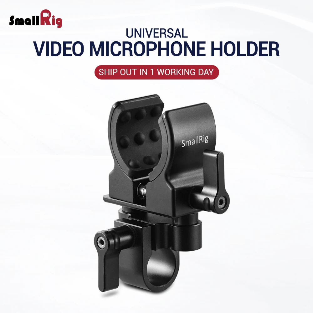  SmallRig Universal DSLR Camera Video Microphone Holder Clamp for Shot gun Microphone19-25mm diamete