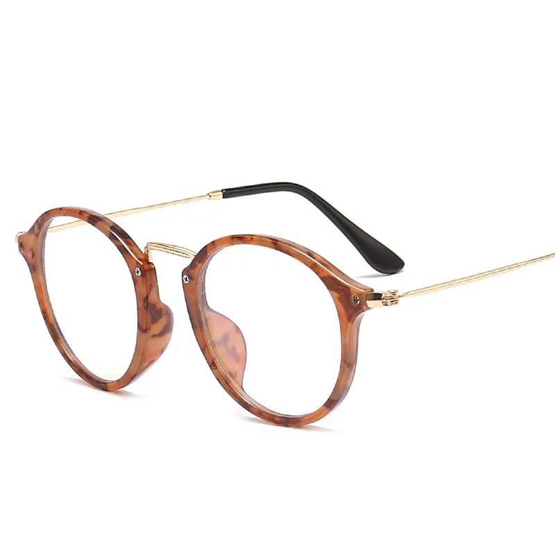 Компьютерные очки женские круглые очки oculos de grau Feminino анти-голубые световые линзы очки oculos - Цвет оправы: demi