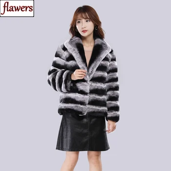 

Luxurious Women 100% Natural Rex Rabbit Fur Coats Lady Winter Thick Warm Real Rex Rabbit Fur Overcoats Full Pelt Real Fur Jacket
