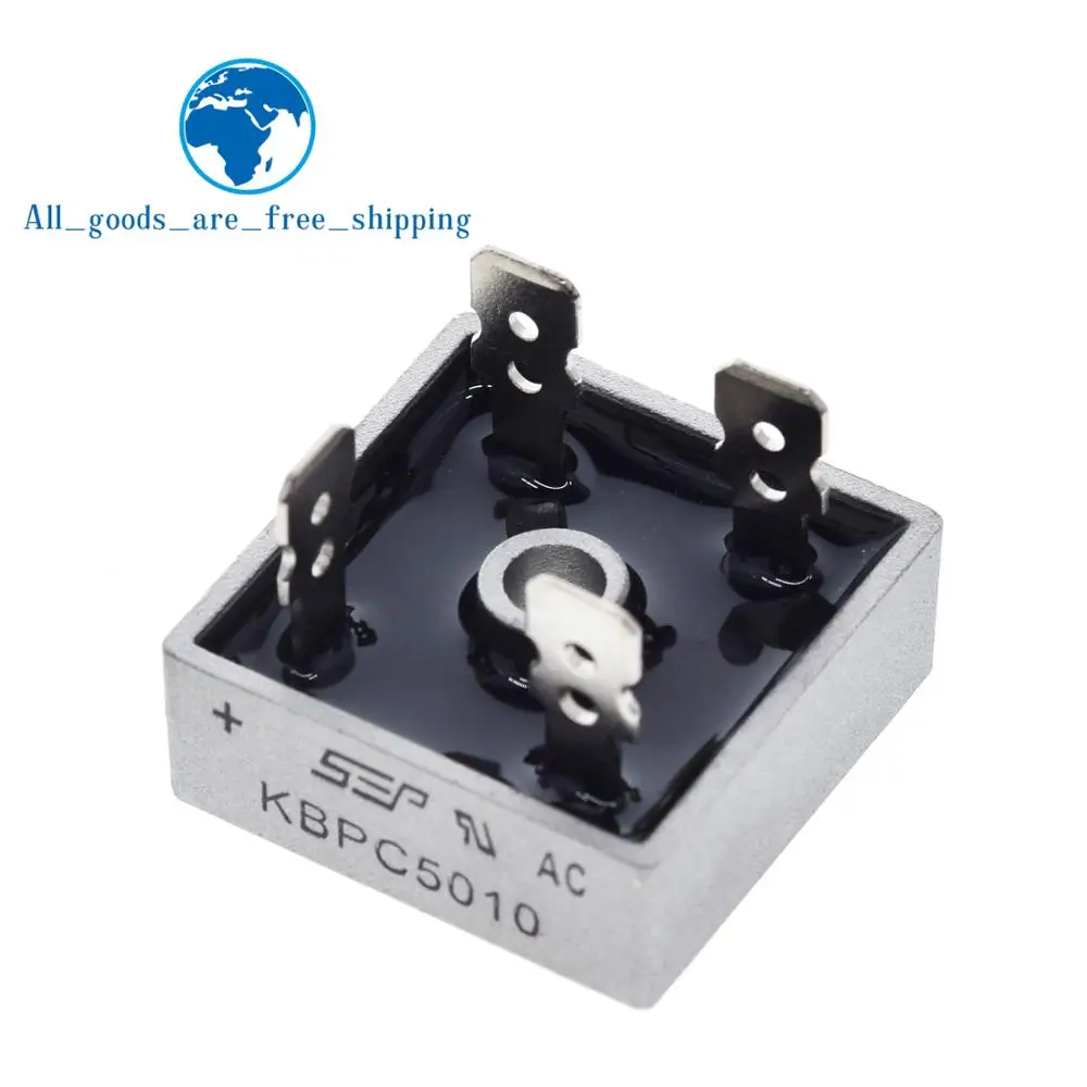 2 Ponti Diodi KBPC5010 50A 1000V Monofase – Raddrizzatori FASTON 6,3mm, STG-TOP