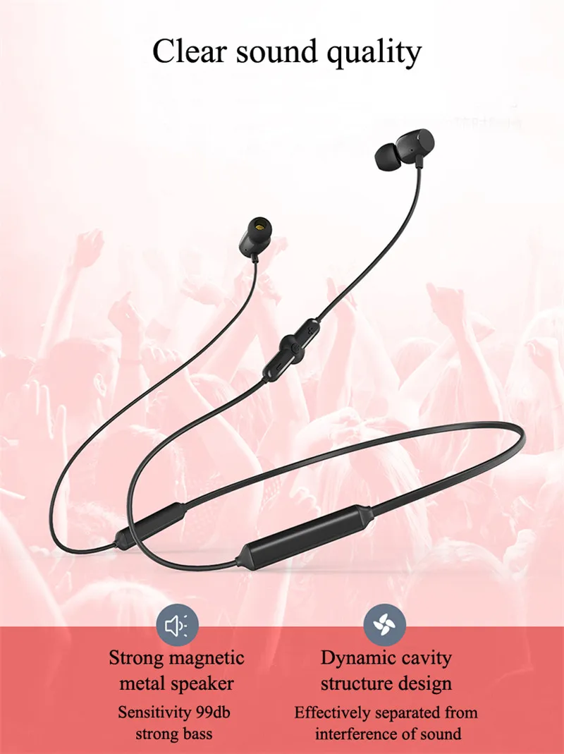 

New Style Sports Bluetooth Headset Q5 Neck Hanging Bluetooth Headset 5.0 Standby Mobile Phone Wireless Waterproof Earphone