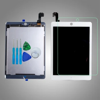 

For iPad Air 2 2nd Gen LCD Touch Screen Digitizer Assembly Replacement A1566 A1567 With Tools+Tempered Glass