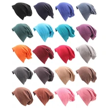 AZUE Summer Comfortable Cotton Slouchy Beanie Hip-Hop Soft Lightweight Running Beanie Adult Dwarf Hats Chemo Cap for Men Women
