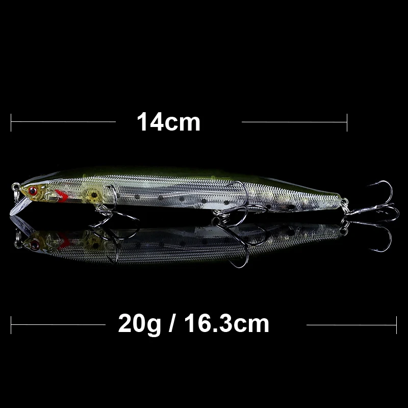 QXO рыболовный крючок для рыбной ловли для Minnow джиг 20g 14 см Шад искусственные приманки металлический карандаш Swimbait Товары для наживка для Рыбалка для рыбалки - Цвет: C