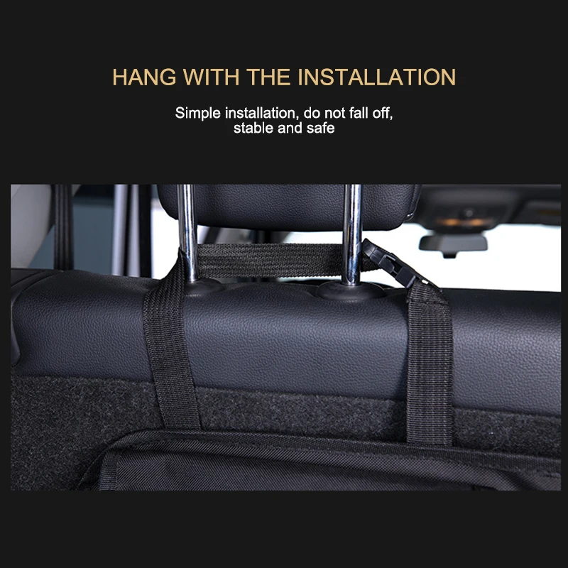 Onever PU leather Car Rear Seat Back Storage Bag Multi-use Car Trunk Organizer Auto Stowing Tidying Auto Interior Accessories
