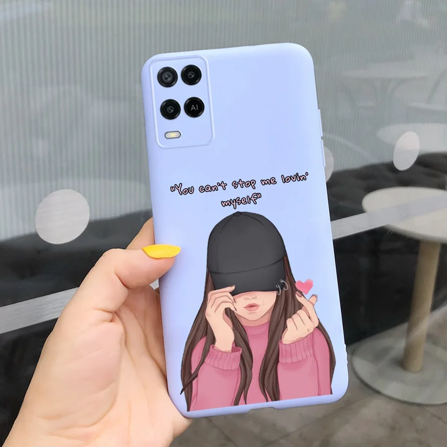 phone pouches For OPPO A54 A 54 2021 Case Silicone Phone Cover For OPPOA54 CPH2239 CPH2195 A 54 5G Shockproof Soft Bumper 6.5 inch Cute Covers mobile pouch Cases & Covers