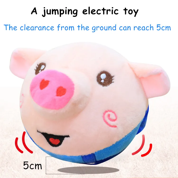 Electric Toy 120 Songs Recordable Cartoon Jumping Pig Cute Jump Toys T3D4 