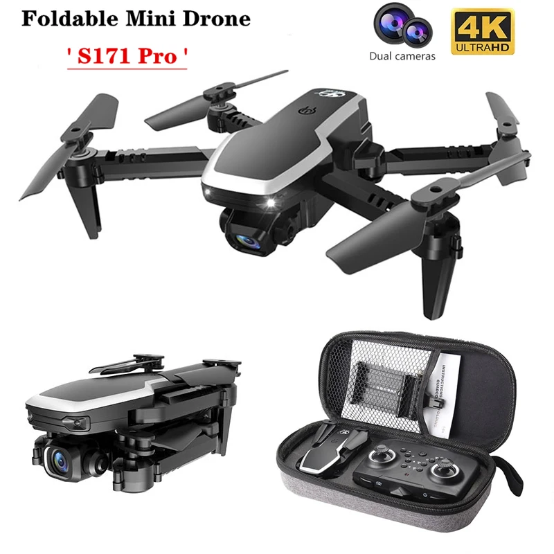 S171 Pro FPV мини дроны 4k HD Двойная камера удержание высоты мотор без сердечника Wi Fi 2 4G
