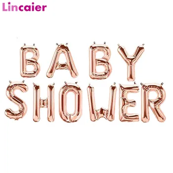 

16inch Foil Rose Gold Baby Shower Balloons Babyshower Its a Boy Girl Oh Baby Party Decoration Gender Reveal Supplies