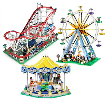 

Carousel With Motor Sets Creator Expert City Street View Model Building Blocks Bricks Toys For Children Christmas Gifts