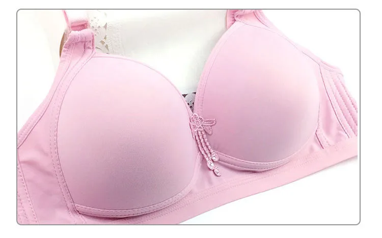 5 Colors French fashion Lavender black bra women wire free Big Bust 75 80 85 90 95 100 B C D cup bralette push up tops bh C07 5
