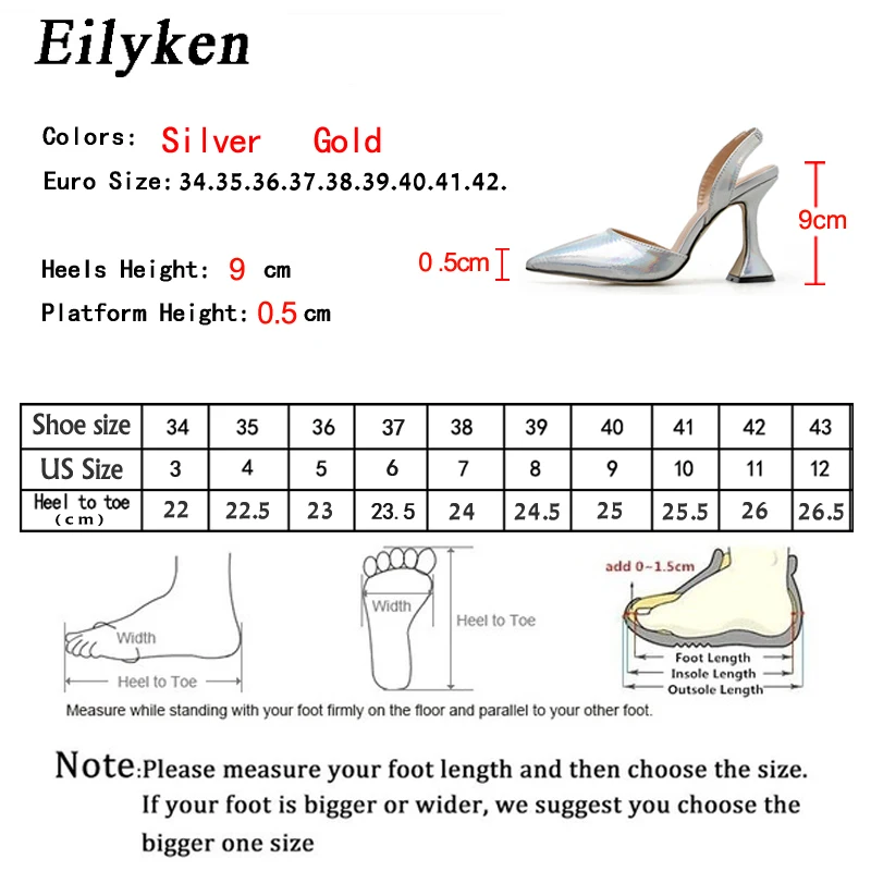 Eilyken/модные женские туфли-лодочки на высоком каблуке из лакированной кожи; цвет золотой, серебряный; коллекция года; сезон лето; пикантные элегантные женские туфли-лодочки с острым носком