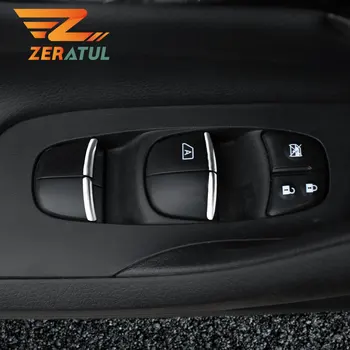 

For Nissan Navara 2017 2018 2019 2020 7Pcs/Set ABS Chrome Car Door Window Switch Lift Button Cover Trim Sticker Accessories